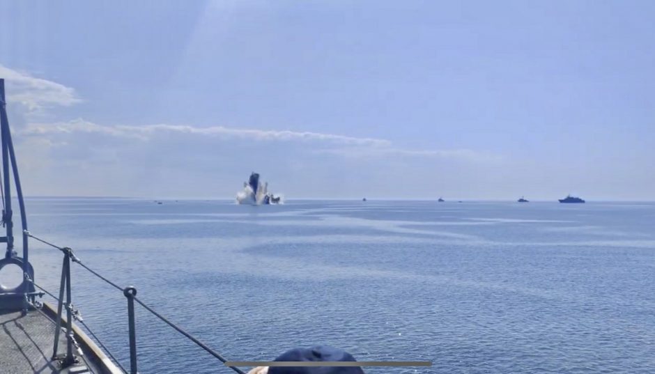 Tarptautinės operacijos Baltijos jūroje metu nukenksminta 50 jūrinių minų