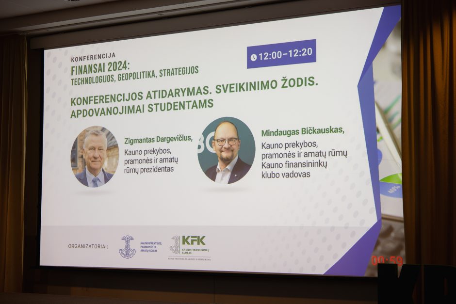 KPPAR konferencijoje „Finansai 2024“ – žvilgsnis į geopolitiką ir strategijas