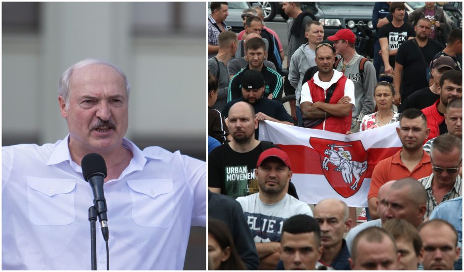 A. Lukašenka protestuotojus kaltina grasinimu pareigūnams ir jėgos struktūrų nariams