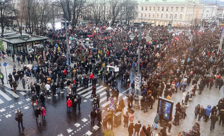 A. Tapinas pasidalijo įspūdžiais po mitingo: ėjome kaip dvi bangos