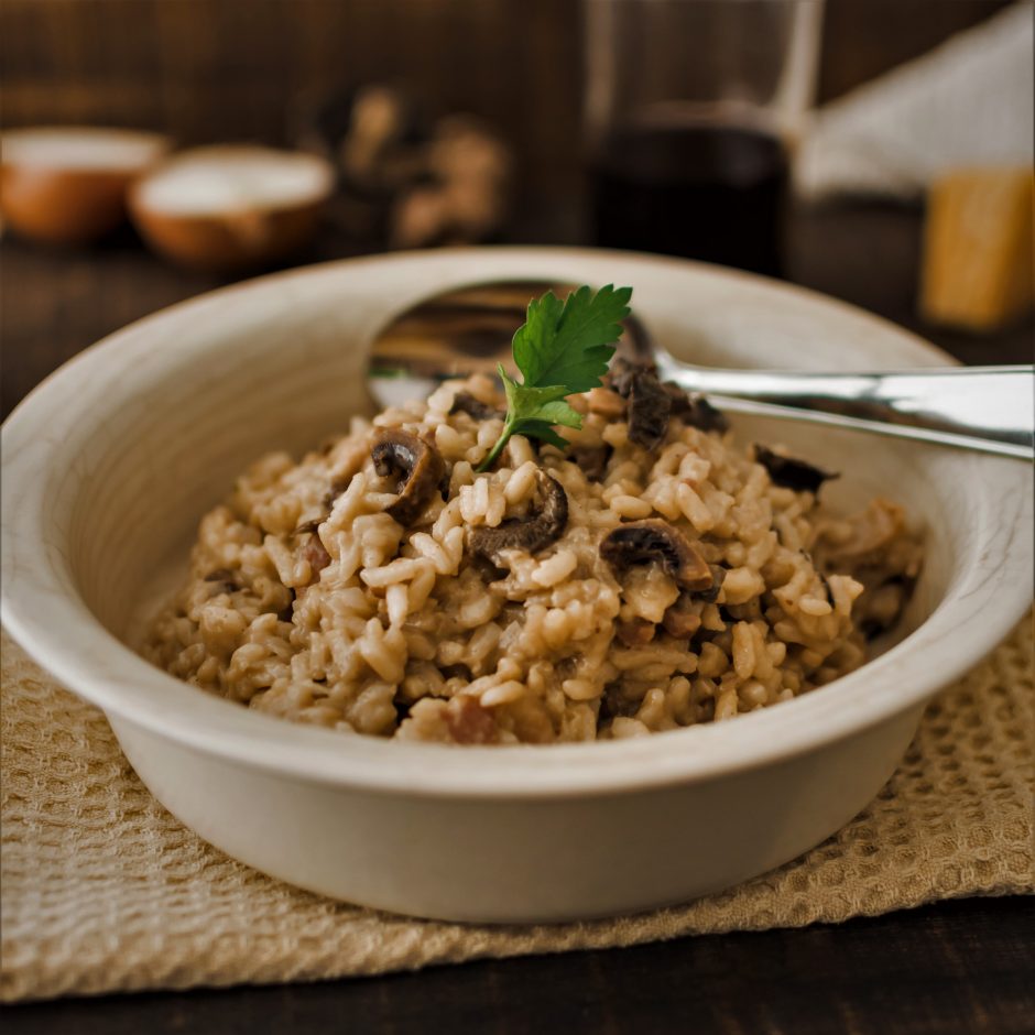 Ryžiai – itališki, grybai – lietuviški: visame pasaulyje išpopuliarėjusio rizoto legenda