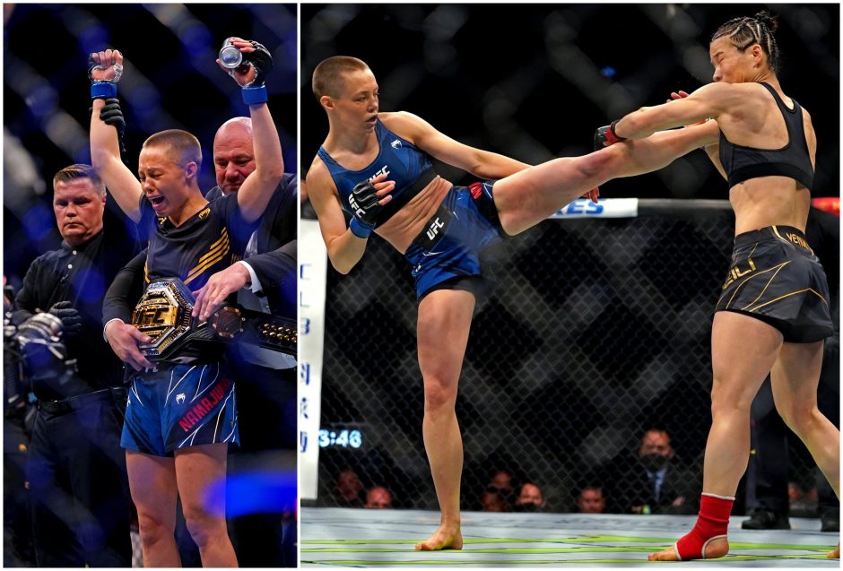 Neįtikėtina: R. Namajunas įspūdingu spyriu nokautavo kinę ir tapo UFC čempione