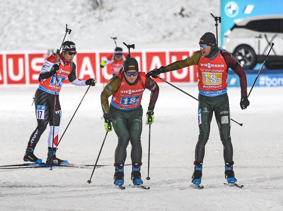 Biatlono estafetėje lietuviai pakartojo savo geriausią pasiekimą