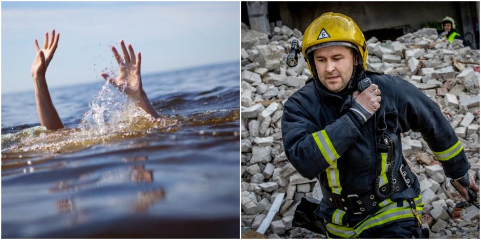 Kilnus poelgis: Vilniuje ugniagesys pastebėjo ir išgelbėjo į Nerį įkritusią moterį