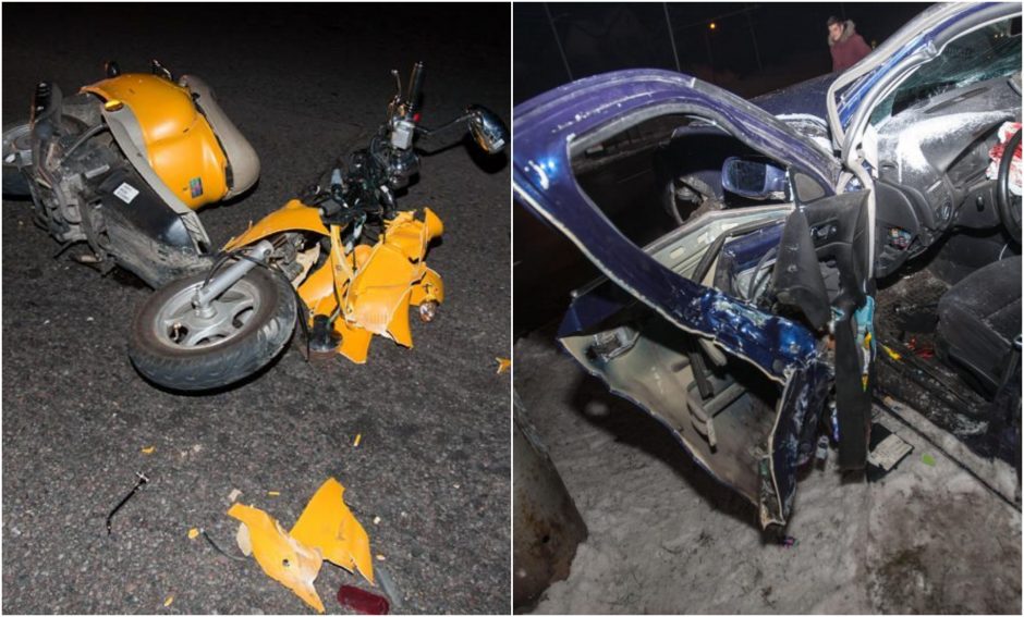 Praėjusi para šalies keliuose: žuvo žmogus, sužeisti mopedu važiavę du nepilnamečiai