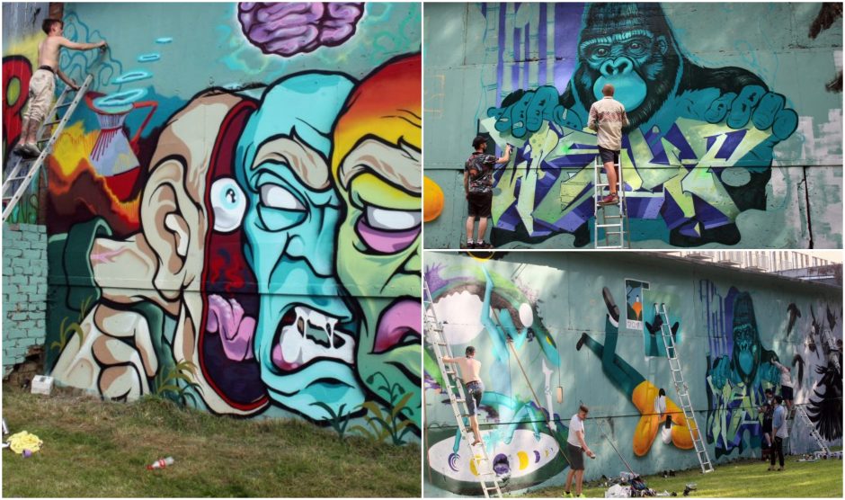 Gatvės meno festivalis Kalniečių parke: menininkai stebino įspūdingais kūriniais