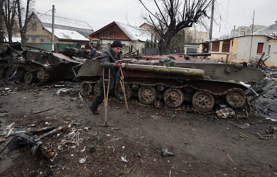 Karo propaganda: neigiantiems karą Ukrainoje gresia dveji metai belangės