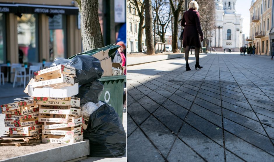 Neatsakingumo viršūnė: po mugės – prišnerkštas naujasis Laisvės alėjos grindinys