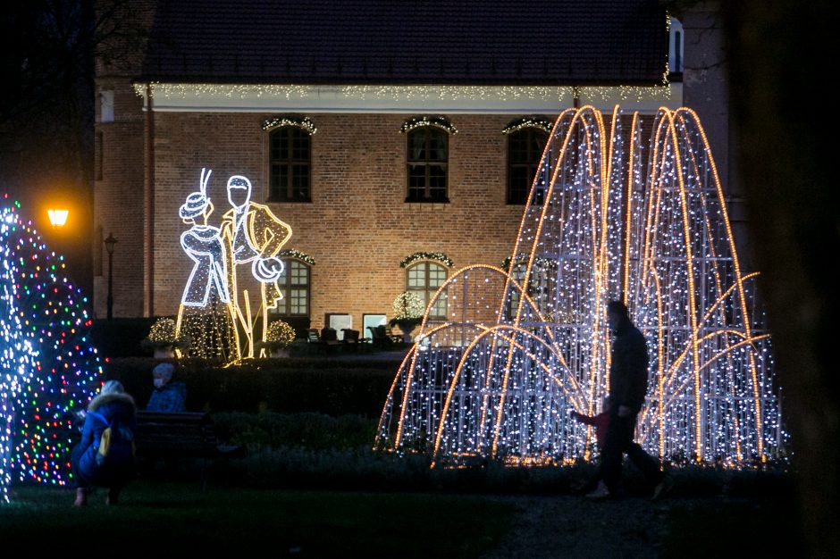 Pirmas žingsnis į šviesių Kalėdų laukimą žengtas: Kauno rajone sužibo eglutė!