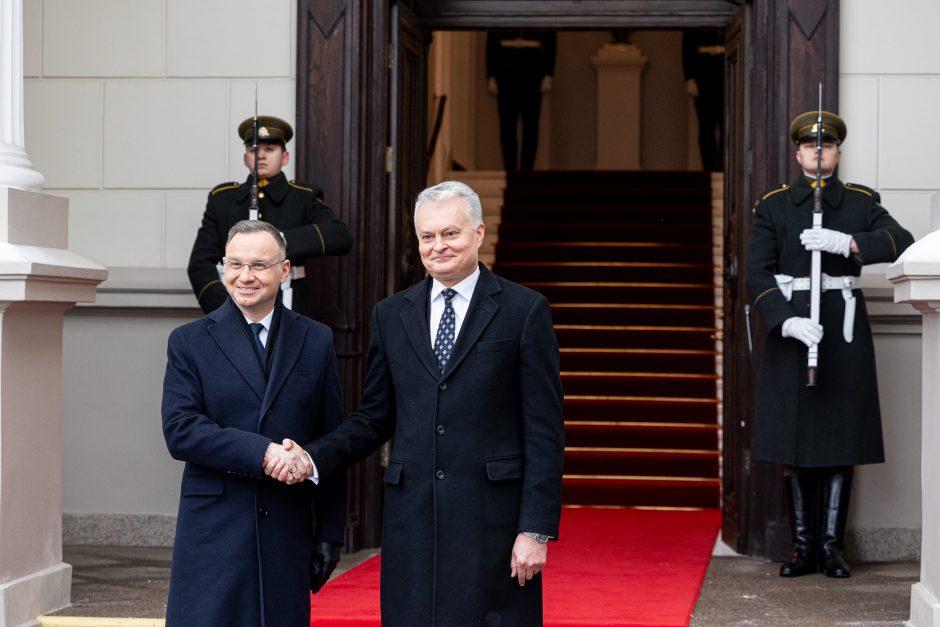 G. Nausėda Vilniuje susitiko su Lenkijos prezidentu A. Duda