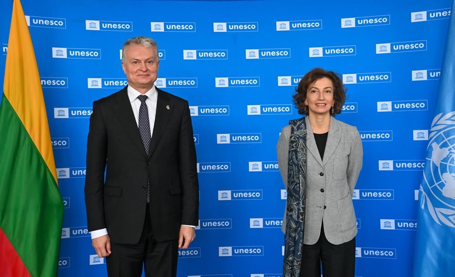 G. Nausėda pakvietė UNESCO vadovę į „Kauno – Europos kultūros sostinės“ atidarymą