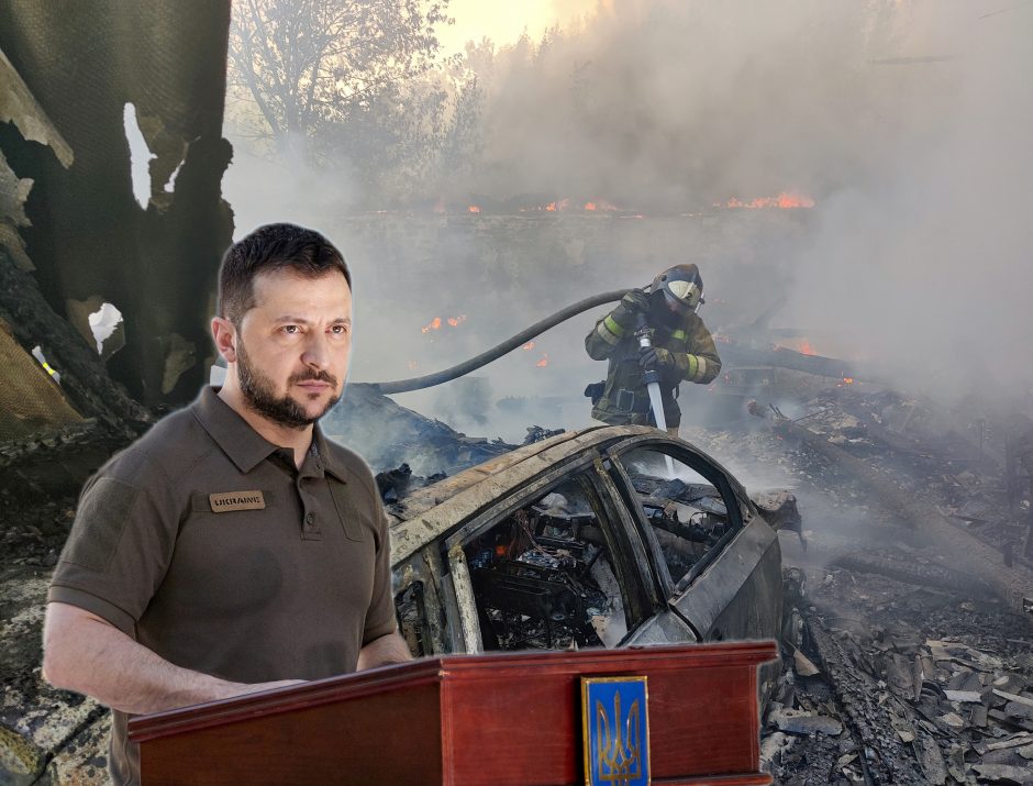 V. Zelenskis: ukrainiečiai laikosi prieš gausesnes rusų pajėgas Sjevjerodonecke