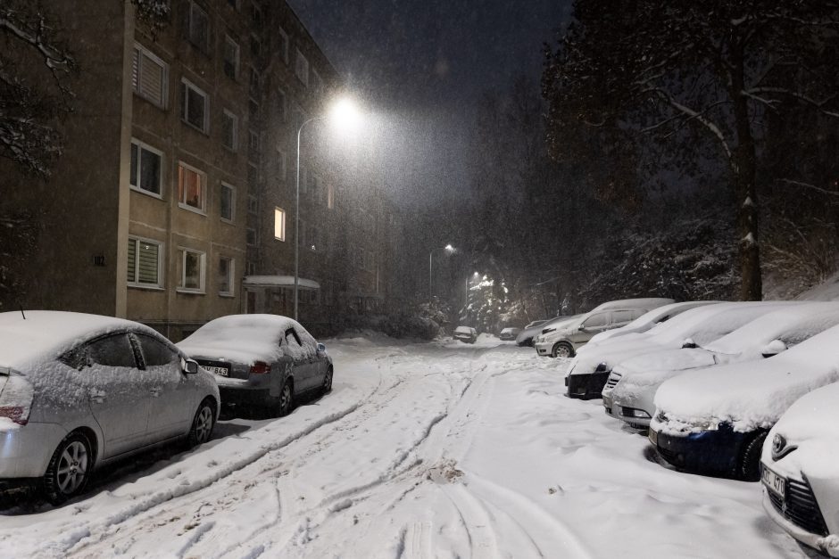 Sniego drėbtelėjo su kaupu: elektros pirmadienio popietę neturi apie 3,7 tūkst. vartotojų
