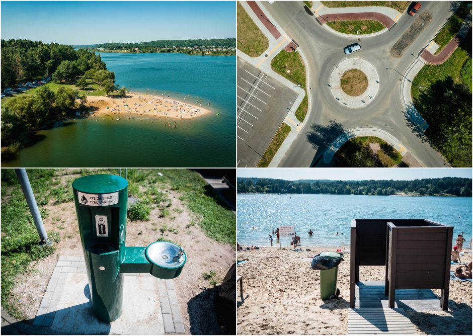 Naujovės prie Lampėdžio ežero: įrengta neįgaliųjų maudymosi vieta, pakeista eismo tvarka