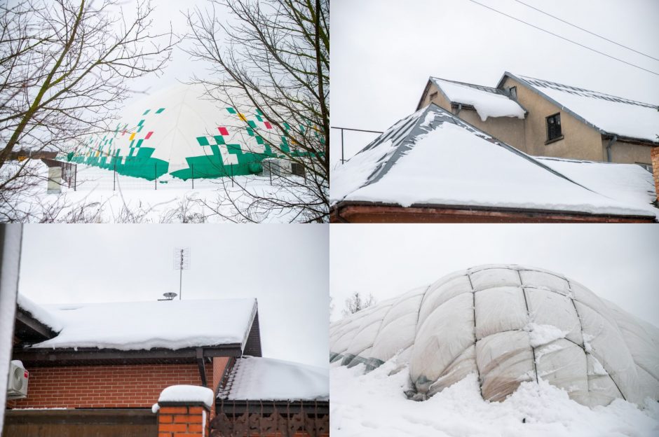 Kas pasirūpins storu sniego sluoksniu nuklotais Kauno stogais?