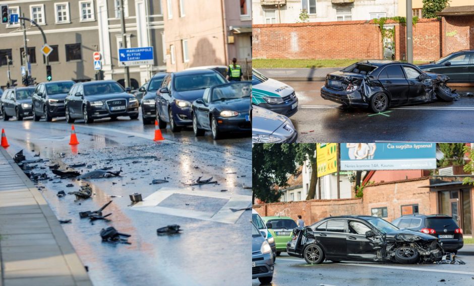 Avarijos Senamiestyje liudininkai: „Mercedes-Benz“ atskriejo dideliu greičiu