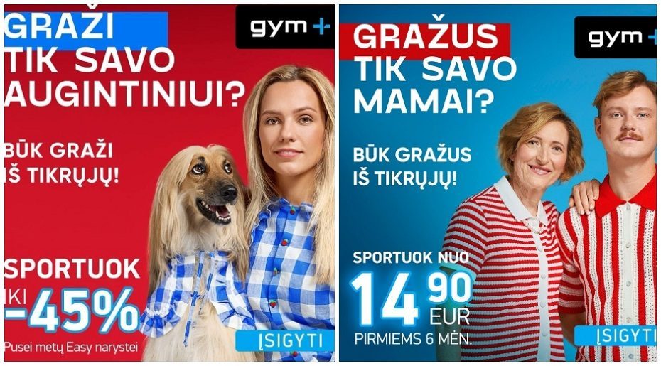 „Gym+“ – kirčiai dėl reklamos: pasisakė ir sporto klubo lankytojai