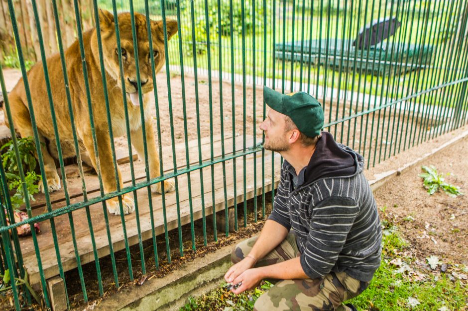 Plėšrūnų prižiūrėtojas: su gyvūnais patiri mažiau streso nei su žmonėmis