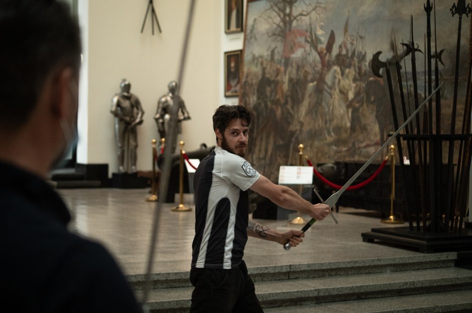 Muziejuje žvangėjo viduramžių ginklai