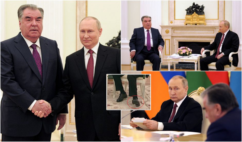 Keistas elgesys pakurstė kalbas: kas nutiko V. Putino kojoms?
