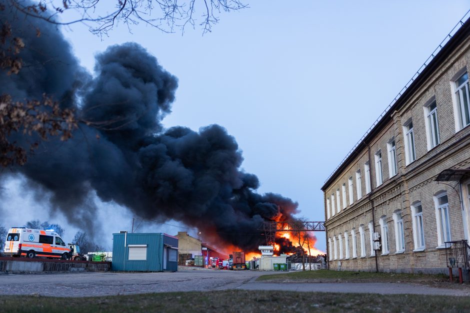 Žiniasklaida: po Panerių gatvėje kilusio gaisro žala aplinkai gali siekti beveik 5,8 mln. eurų