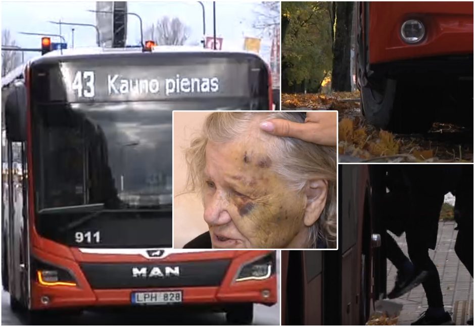 Iškritusi iš autobuso senjorė smarkiai susižalojo galvą: jau aišku, kas dėl to kaltas