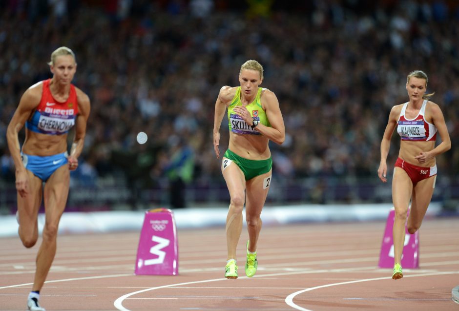 Olimpinį medalį gausianti A. Skujytė: jausmas labai fainas