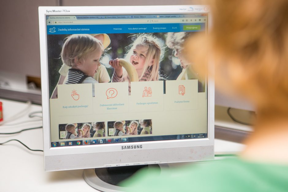 Į vaikų darželius registruoja internetu