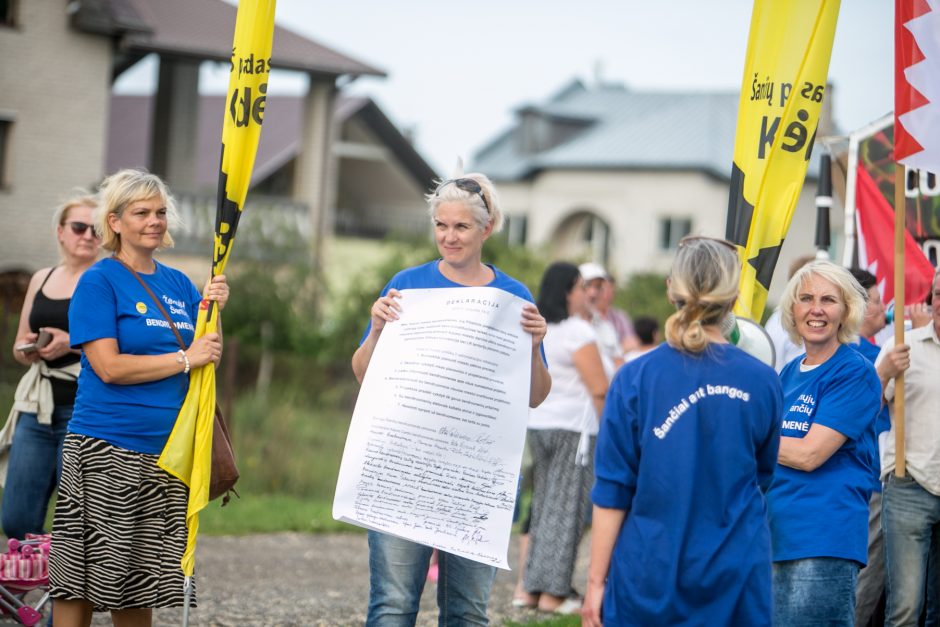 Šančių bendruomenė surengė pasipriešinimo naujai gatvei akciją