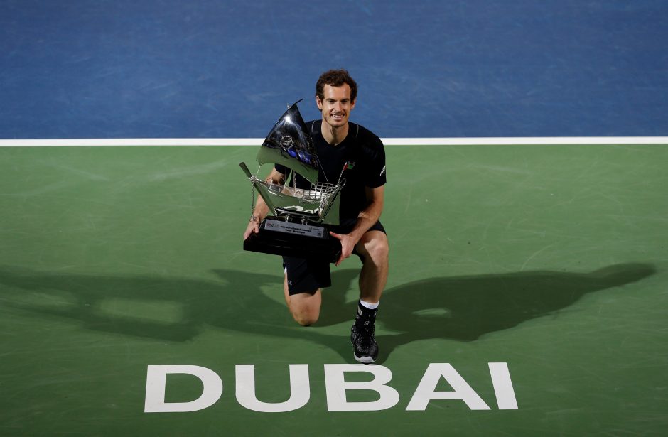 A. Murray'us Dubajuje iškovojo 45 savo karjeros titulą