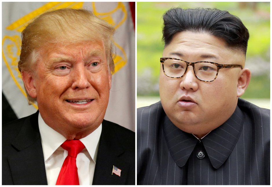 „Senis“ D. Trumpas pasišaipė iš „žemo ir storo“ Kim Jong-Uno