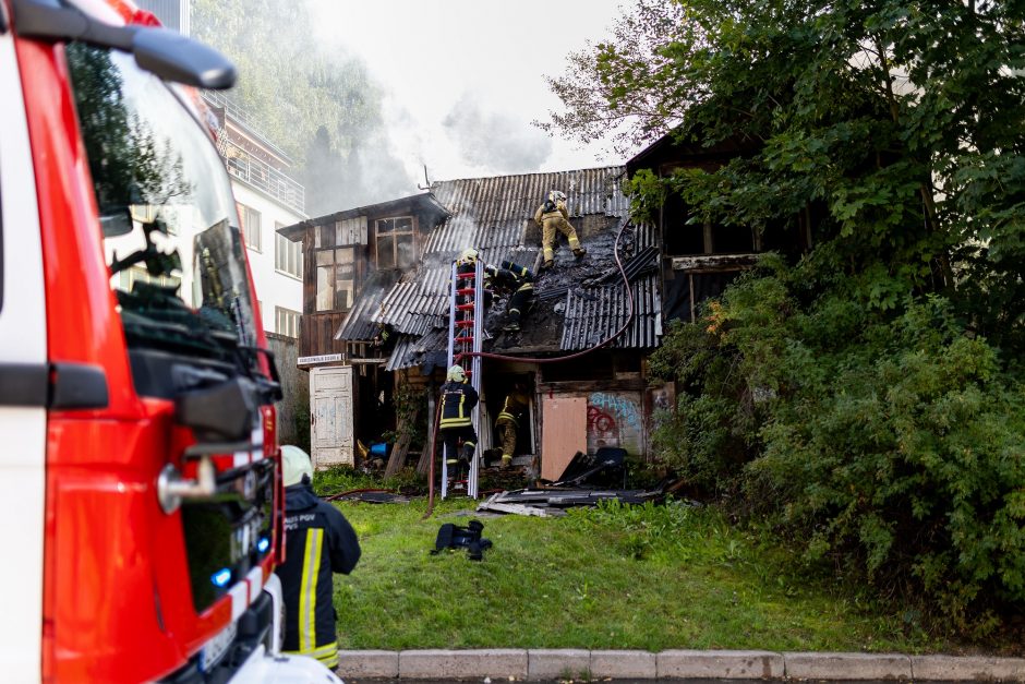 Klaipėdoje apleistame pastate kilo gaisras