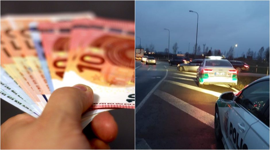 Mažeikių rajone vairuotojas pareigūnams siūlė 2 tūkst. eurų kyšį
