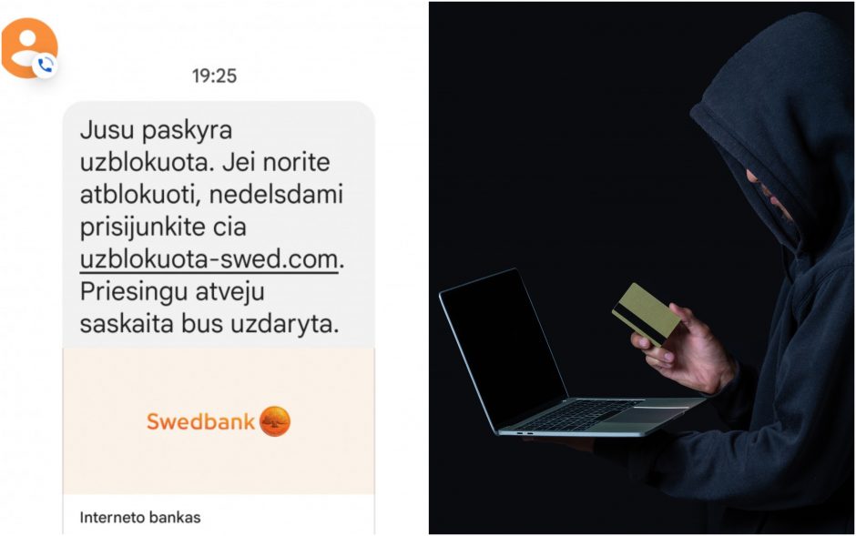 „Swedbank“: sukčiai vėl atakuoja gyventojus žinutėmis apie neva užblokuotas sąskaitas