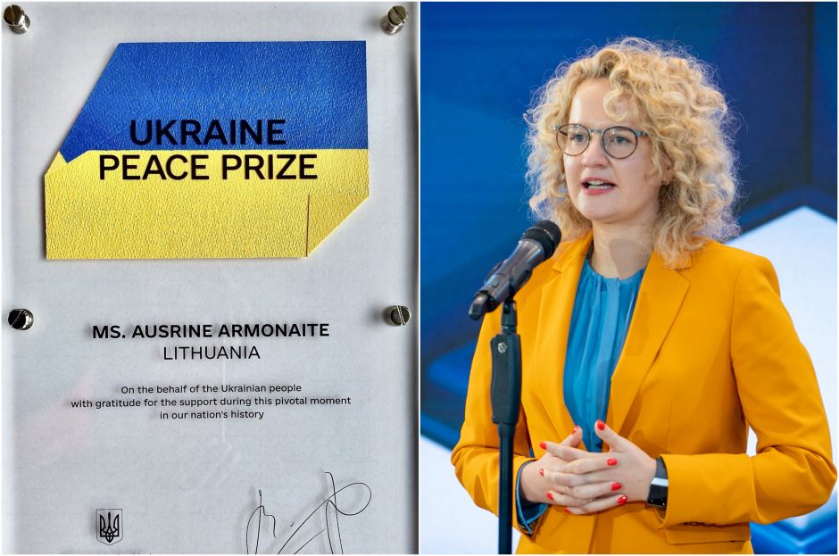 A. Armonaitei įteiktas Ukrainos taikos apdovanojimas