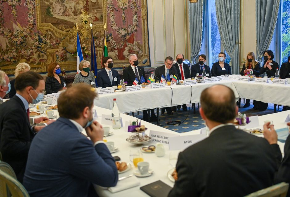 G. Nausėda su Prancūzijos verslo atstovais aptarė šalių ekonominio bendradarbiavimo galimybes