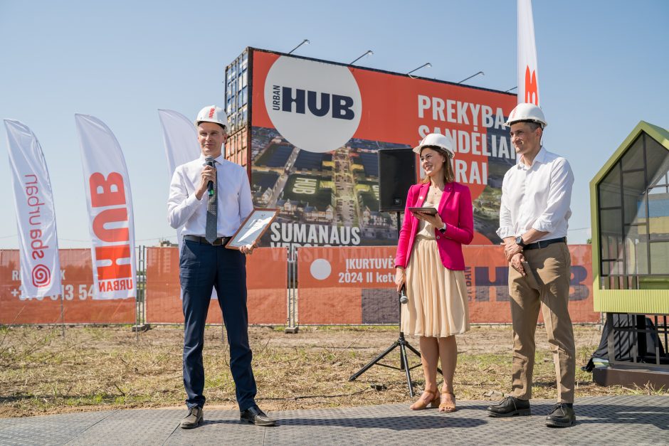 Verslo miestelio „Urban HUB“ statybų pradžią paskelbė įkurdinta bičių bendruomenė