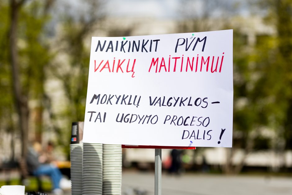 Maitinimo sektoriaus darbuotojų protestas Vilniuje