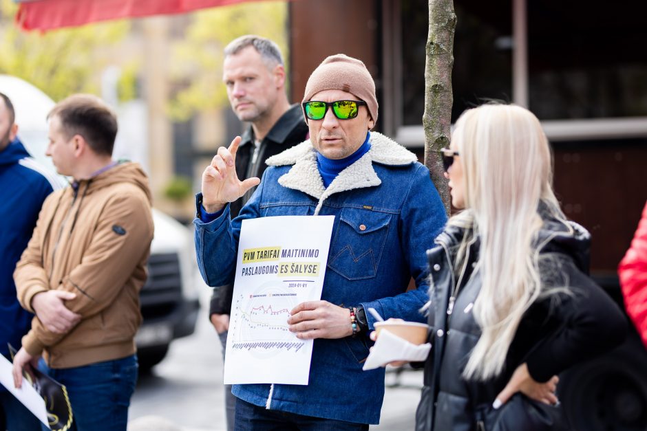 Maitinimo sektoriaus darbuotojų protestas Vilniuje