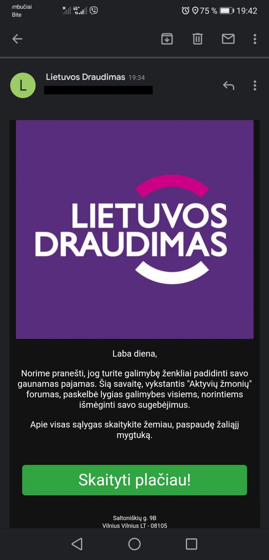 Perspėja: „Lietuvos draudimo“ vardu siunčiami galimai kenkėjiški laiškai