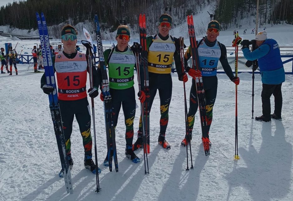 Pasaulio kariškių čempionate Lietuvos biatlonininkų komanda – penkta