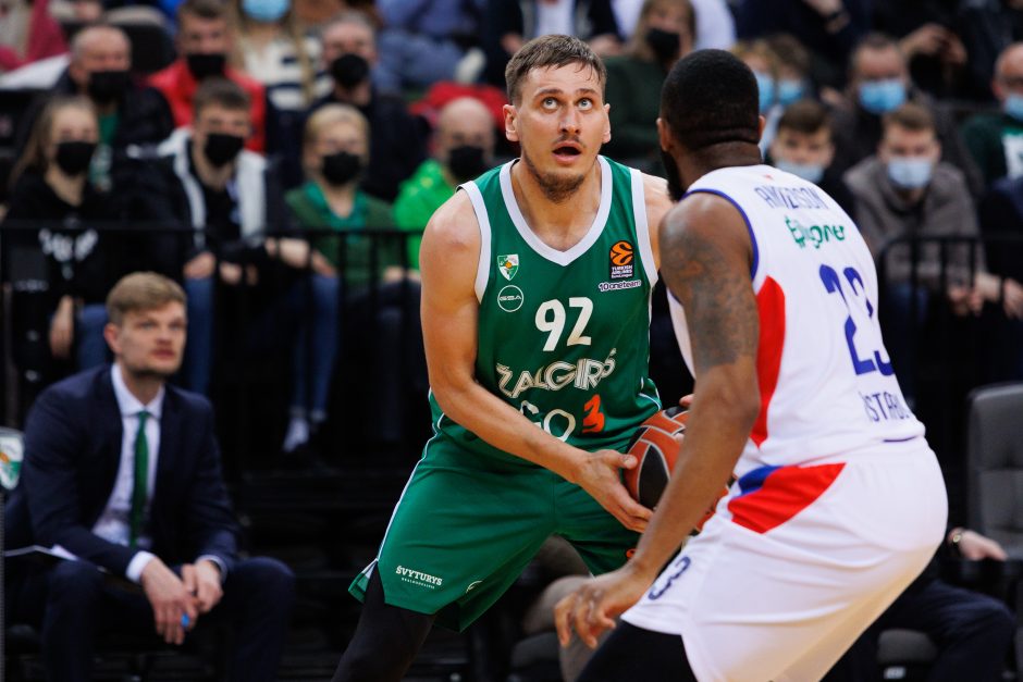 Be J. Lauvergne'o žaidęs „Žalgiris“ neprilygo Eurolygos čempionams