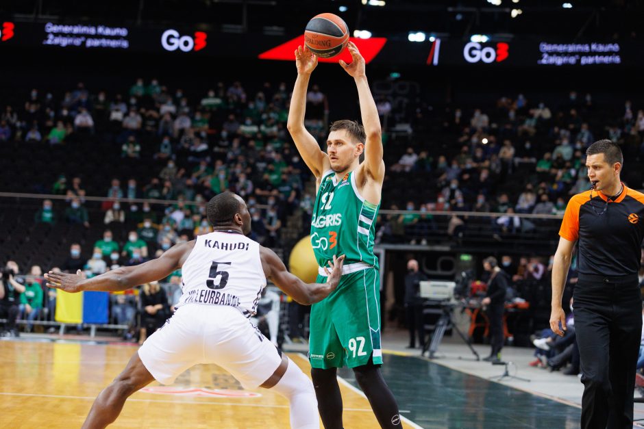 „Žalgiris“ namuose turėjo pripažinti ASVEL pranašumą