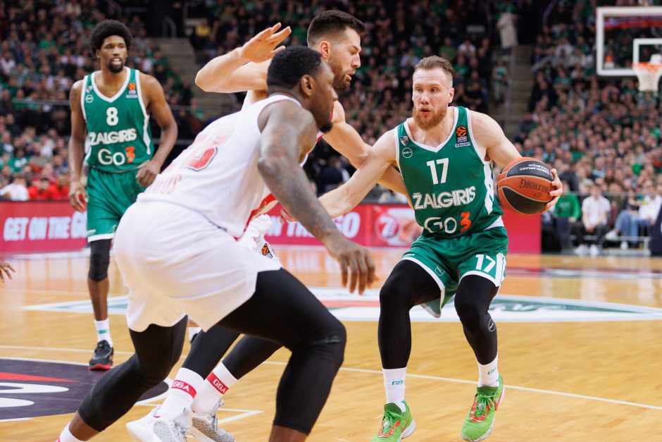 „Žalgiris“ po atkaklios kovos nusileido vienvaldžiams Eurolygos lyderiams