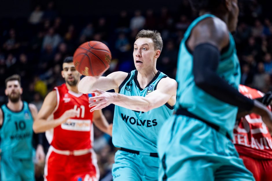 Europos taurė: Vilniaus „Wolves“ – Tel Avivo „Hapoel“ 81:89