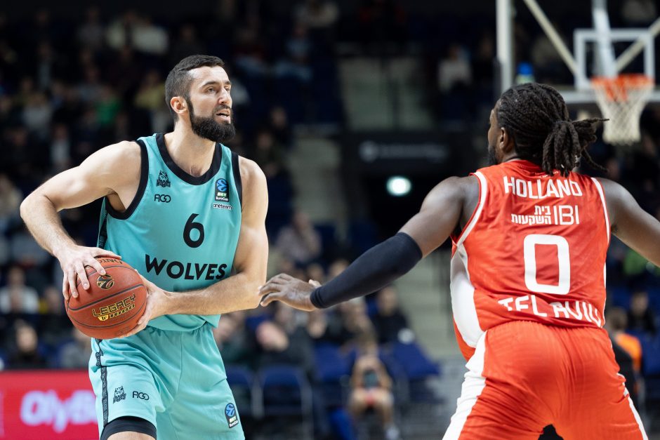 Europos taurė: Vilniaus „Wolves“ – Tel Avivo „Hapoel“ 81:89