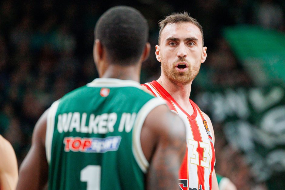 Ilgą laiką pirmavęs „Žalgiris“ nusileido „Olympiacos“ ekipai