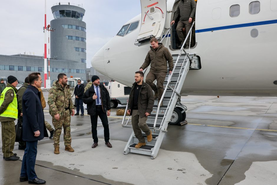 V. Zelenskis grįžo į Ukrainą po vizito JAV