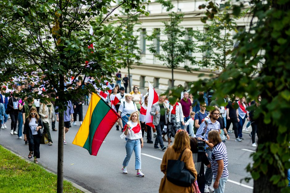 Orumo žygis nuo Katedros aikštės iki Baltarusijos ambasados