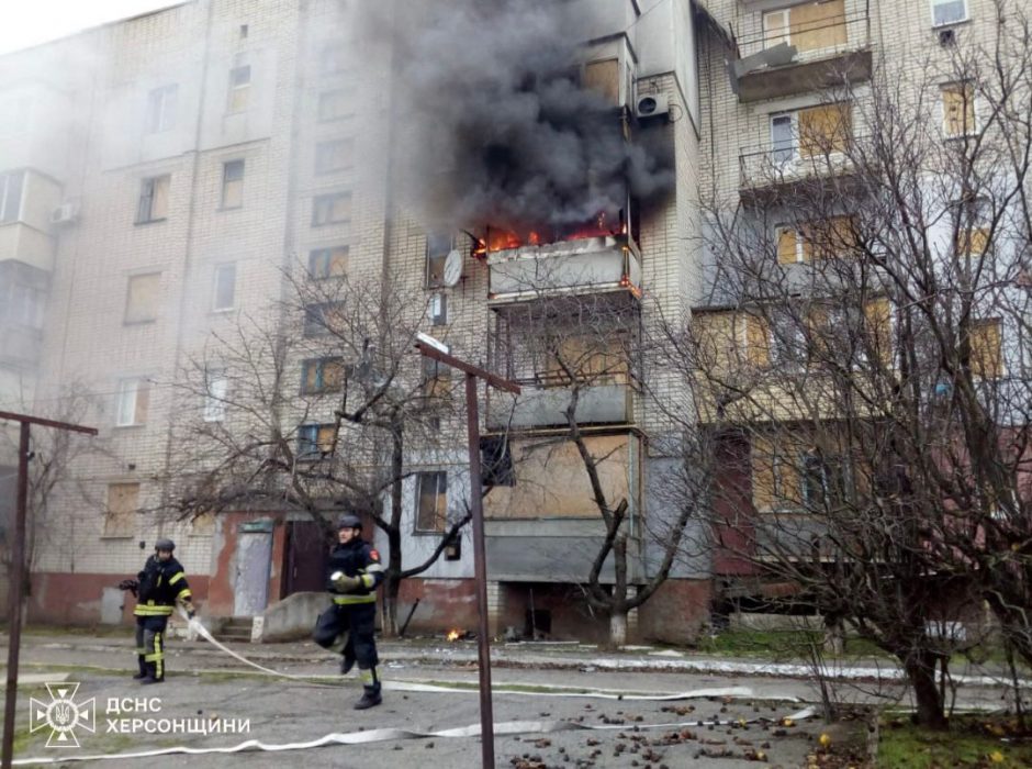 Chersono srityje per apšaudymą žuvo du civiliai, dar 14 buvo sužeisti